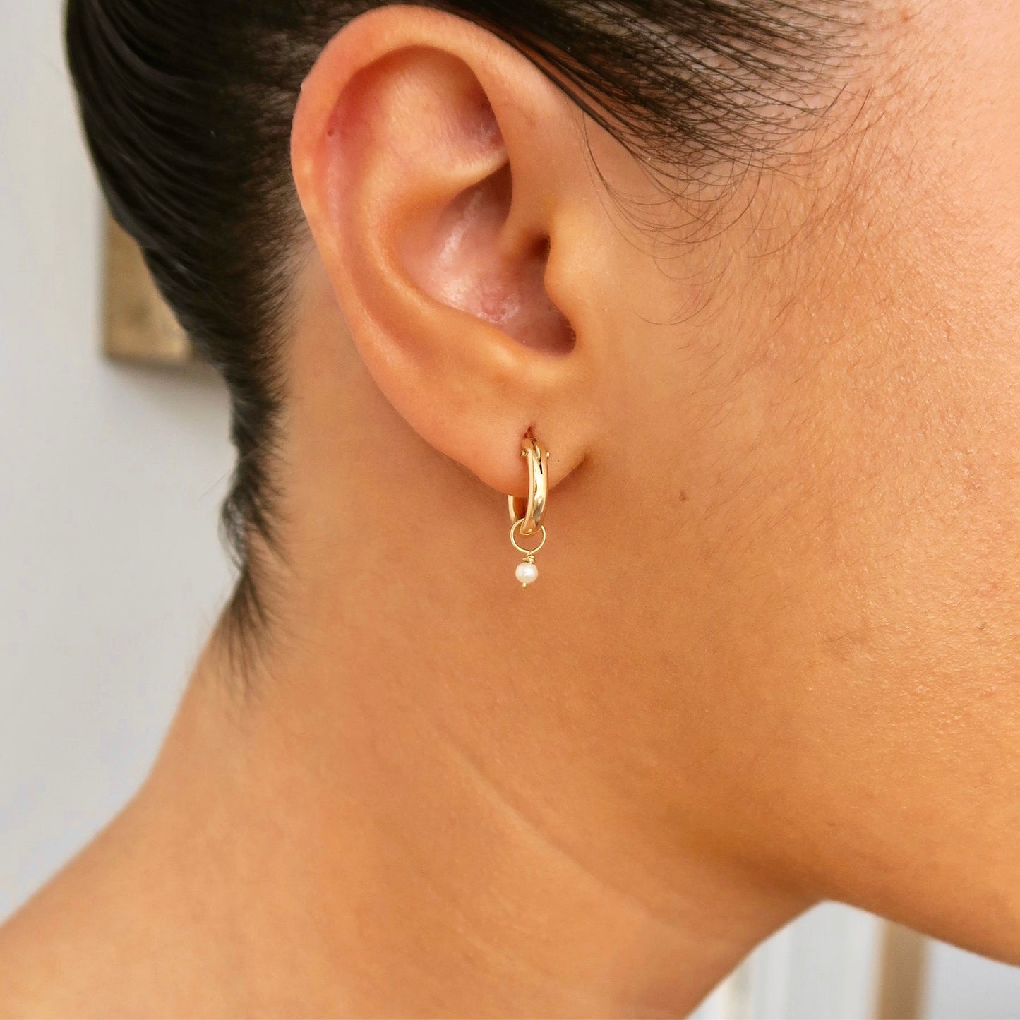 DAINTY FRESHWATER PEARL SET - Yellow Gold & Silver