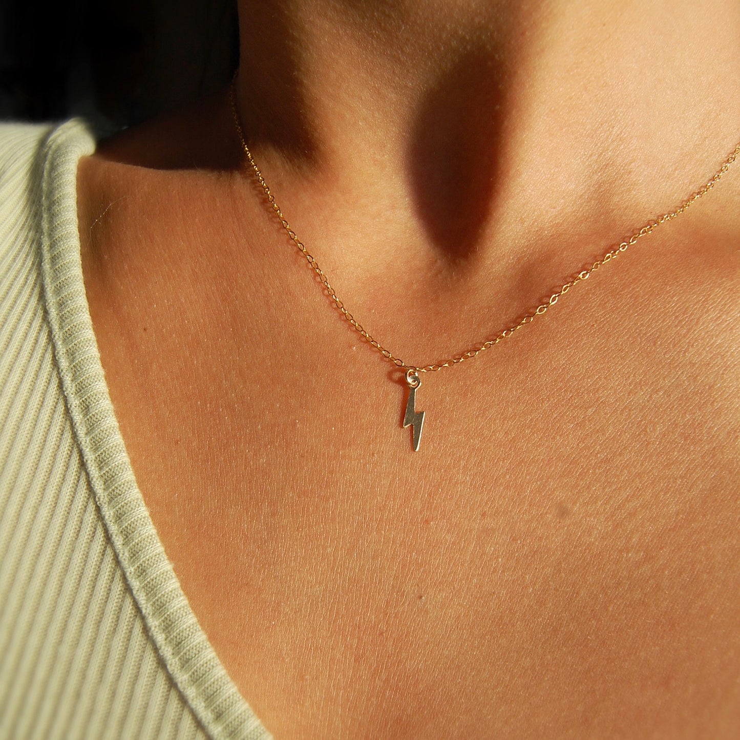 LIGHTNING NECKLACE - Yellow Gold & Silver