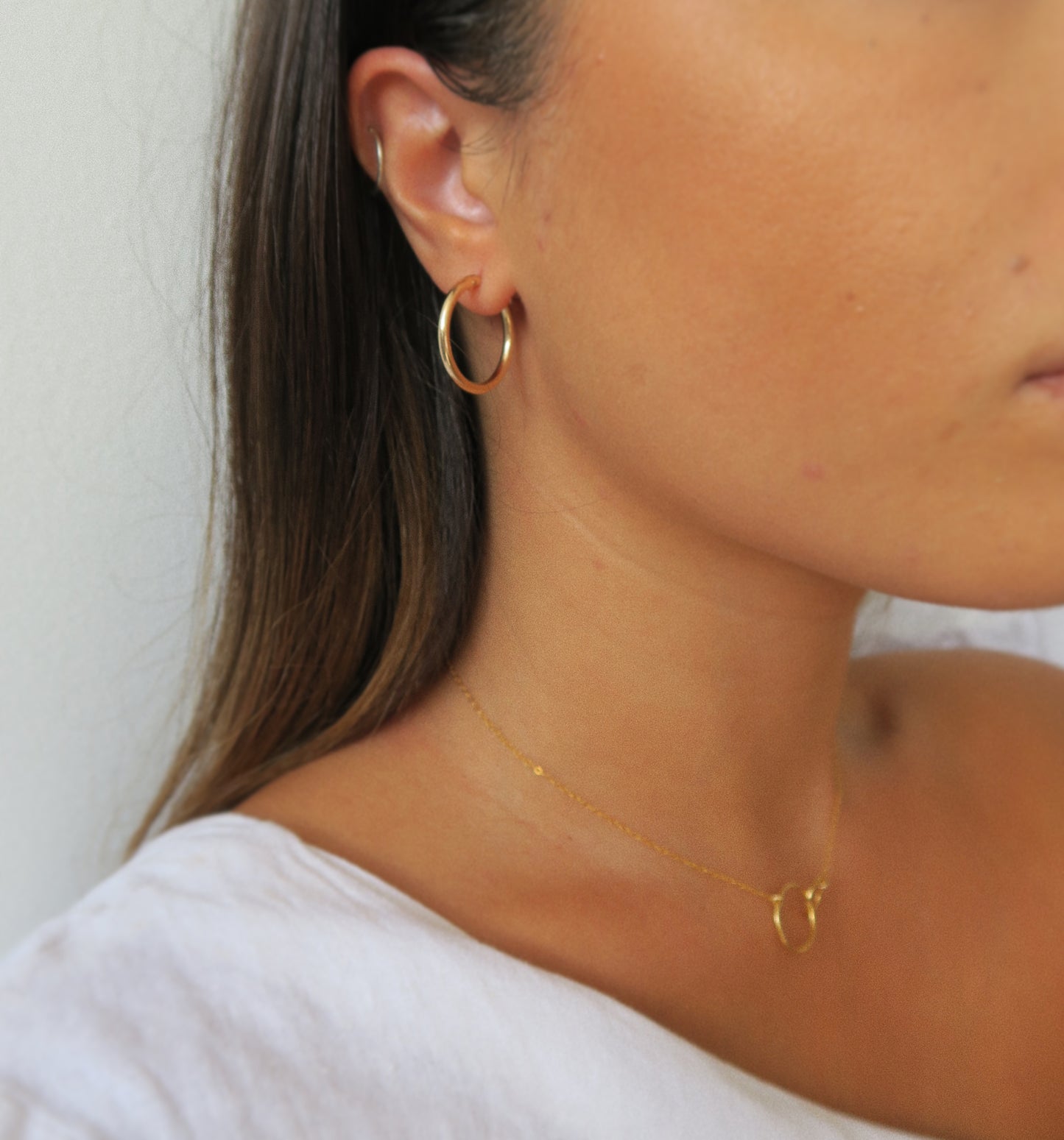 CLASSIC HOOP EARRINGS - Yellow Gold & Silver (various sizes)