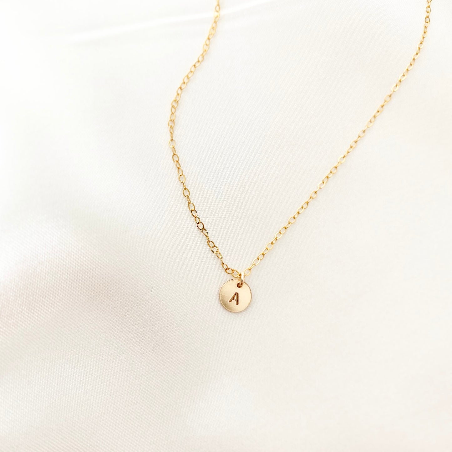 INITIAL PENDANT NECKLACE - Yellow Gold (Discontinued)