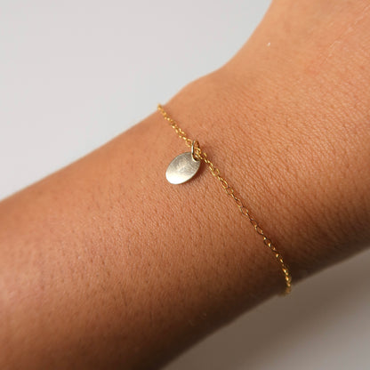 OVAL TAG BRACELET - Yellow Gold