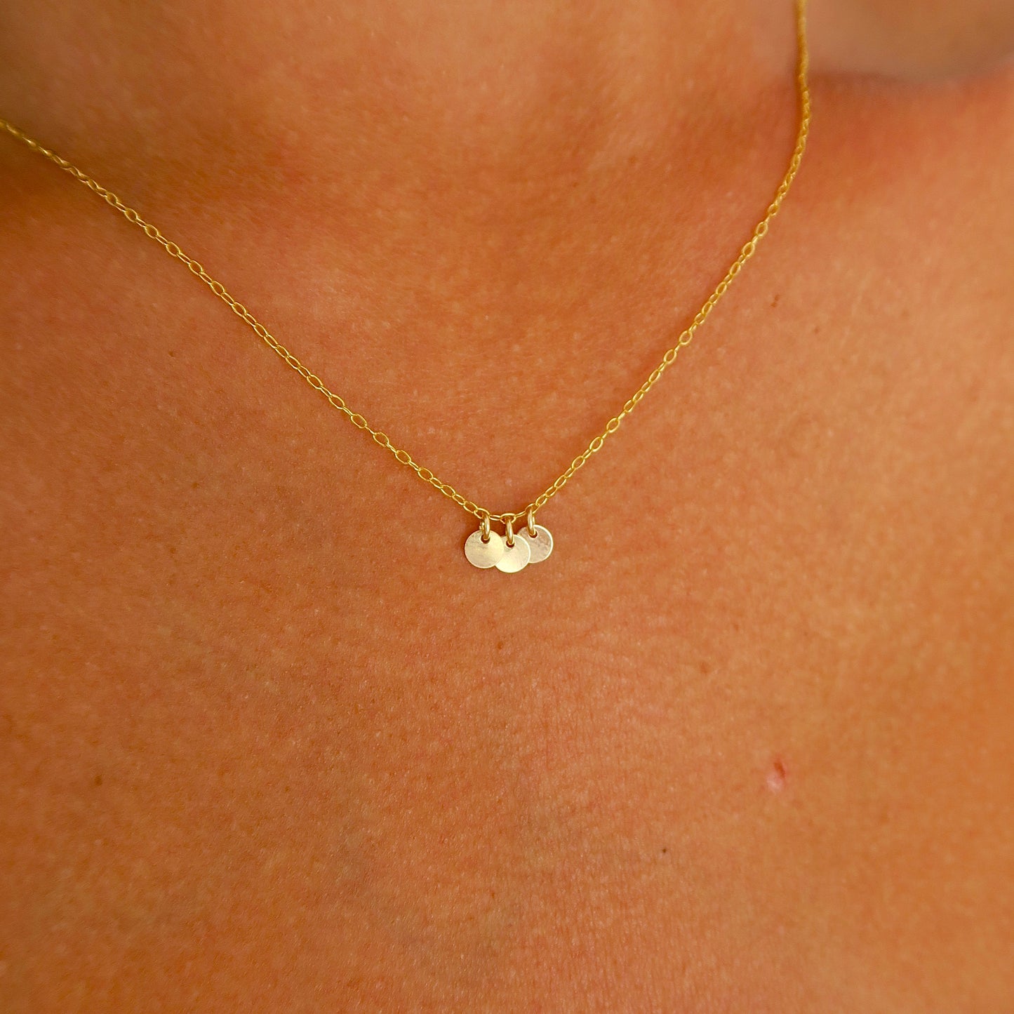 TRIPLE TAG NECKLACE - Yellow Gold