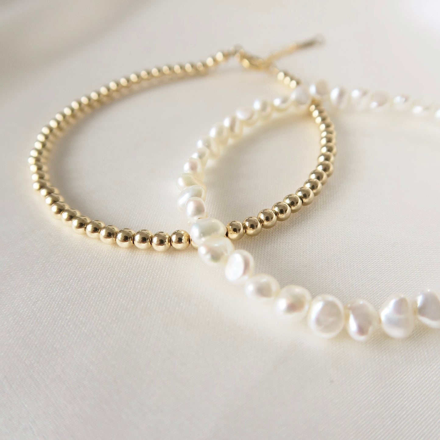 FRESHWATER PEARL NUGGET BRACELET - Yellow Gold