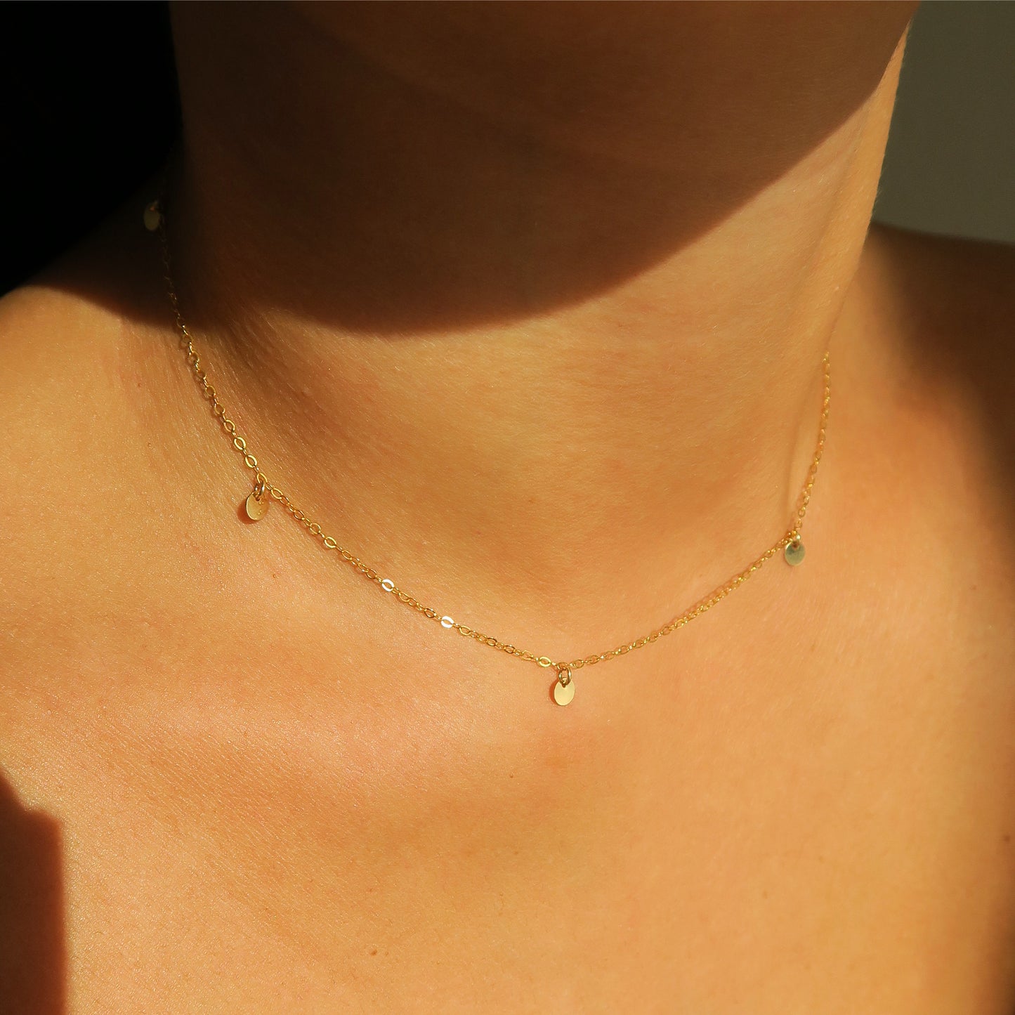 FIVE TAG NECKLACE - Yellow Gold