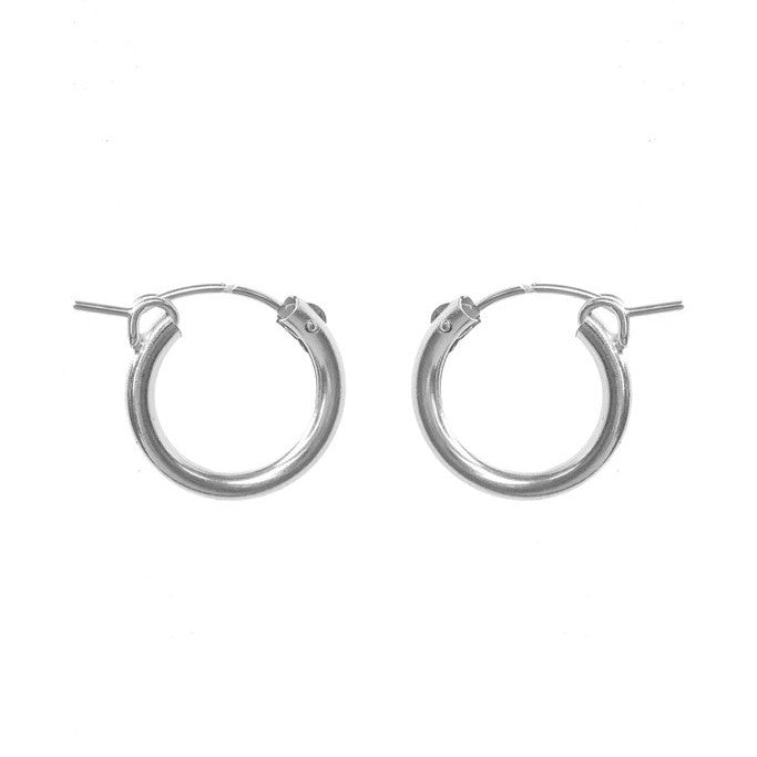 CLASSIC HOOP EARRINGS - Yellow Gold & Silver (various sizes)